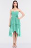 ColsBM Sharon Mint Green Elegant A-line Strapless Sleeveless Zip up Knee Length Bridesmaid Dresses