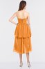 ColsBM Sharon Orange Elegant A-line Strapless Sleeveless Zip up Knee Length Bridesmaid Dresses