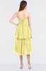 ColsBM Sharon Pastel Yellow Elegant A-line Strapless Sleeveless Zip up Knee Length Bridesmaid Dresses