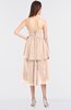 ColsBM Sharon Peach Puree Elegant A-line Strapless Sleeveless Zip up Knee Length Bridesmaid Dresses