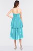 ColsBM Sharon Turquoise Elegant A-line Strapless Sleeveless Zip up Knee Length Bridesmaid Dresses