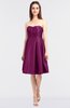 ColsBM Zaria Magenta Purple Mature Strapless Zip up Knee Length Bow Bridesmaid Dresses