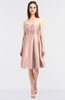 ColsBM Zaria Pastel Pink Mature Strapless Zip up Knee Length Bow Bridesmaid Dresses