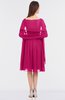 ColsBM Adriana Beetroot Purple Mature V-neck Sleeveless Zip up Knee Length Bridesmaid Dresses