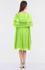 ColsBM Adriana Bright Green Mature V-neck Sleeveless Zip up Knee Length Bridesmaid Dresses