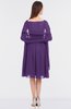 ColsBM Adriana Dark Purple Mature V-neck Sleeveless Zip up Knee Length Bridesmaid Dresses