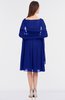 ColsBM Adriana Electric Blue Mature V-neck Sleeveless Zip up Knee Length Bridesmaid Dresses