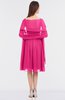 ColsBM Adriana Fandango Pink Mature V-neck Sleeveless Zip up Knee Length Bridesmaid Dresses