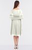 ColsBM Adriana Ivory Mature V-neck Sleeveless Zip up Knee Length Bridesmaid Dresses