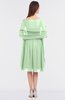 ColsBM Adriana Light Green Mature V-neck Sleeveless Zip up Knee Length Bridesmaid Dresses