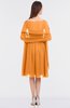 ColsBM Adriana Orange Mature V-neck Sleeveless Zip up Knee Length Bridesmaid Dresses