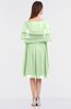 ColsBM Adriana Pale Green Mature V-neck Sleeveless Zip up Knee Length Bridesmaid Dresses