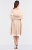 ColsBM Adriana Peach Puree Mature V-neck Sleeveless Zip up Knee Length Bridesmaid Dresses