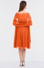 ColsBM Adriana Tangerine Mature V-neck Sleeveless Zip up Knee Length Bridesmaid Dresses