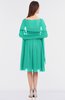 ColsBM Adriana Viridian Green Mature V-neck Sleeveless Zip up Knee Length Bridesmaid Dresses
