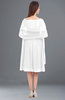 ColsBM Adriana White Mature V-neck Sleeveless Zip up Knee Length Bridesmaid Dresses