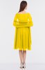 ColsBM Adriana Yellow Mature V-neck Sleeveless Zip up Knee Length Bridesmaid Dresses