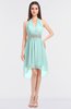 ColsBM Zuri Blue Glass Glamorous A-line Halter Sleeveless Zip up Appliques Bridesmaid Dresses