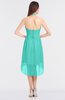 ColsBM Zuri Blue Turquoise Glamorous A-line Halter Sleeveless Zip up Appliques Bridesmaid Dresses