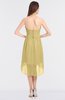 ColsBM Zuri Gold Glamorous A-line Halter Sleeveless Zip up Appliques Bridesmaid Dresses
