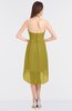 ColsBM Zuri Golden Olive Glamorous A-line Halter Sleeveless Zip up Appliques Bridesmaid Dresses