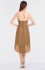 ColsBM Zuri Light Brown Glamorous A-line Halter Sleeveless Zip up Appliques Bridesmaid Dresses