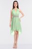 ColsBM Zuri Light Green Glamorous A-line Halter Sleeveless Zip up Appliques Bridesmaid Dresses