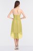 ColsBM Zuri Misted Yellow Glamorous A-line Halter Sleeveless Zip up Appliques Bridesmaid Dresses