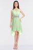 ColsBM Zuri Pale Green Glamorous A-line Halter Sleeveless Zip up Appliques Bridesmaid Dresses