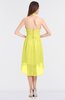 ColsBM Zuri Pale Yellow Glamorous A-line Halter Sleeveless Zip up Appliques Bridesmaid Dresses