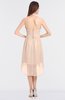 ColsBM Zuri Peach Puree Glamorous A-line Halter Sleeveless Zip up Appliques Bridesmaid Dresses