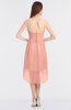 ColsBM Zuri Peach Glamorous A-line Halter Sleeveless Zip up Appliques Bridesmaid Dresses