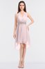 ColsBM Zuri Petal Pink Glamorous A-line Halter Sleeveless Zip up Appliques Bridesmaid Dresses