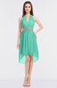 ColsBM Zuri Seafoam Green Glamorous A-line Halter Sleeveless Zip up Appliques Bridesmaid Dresses