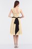 ColsBM Cadence Apricot Gelato Modern A-line Thick Straps Knee Length Sash Bridesmaid Dresses