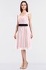 ColsBM Cadence Petal Pink Modern A-line Thick Straps Knee Length Sash Bridesmaid Dresses