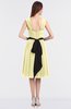 ColsBM Cadence Soft Yellow Modern A-line Thick Straps Knee Length Sash Bridesmaid Dresses