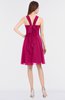 ColsBM Jessica Beetroot Purple Modern Spaghetti Sleeveless Zip up Knee Length Ruching Bridesmaid Dresses