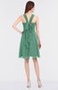 ColsBM Jessica Beryl Green Modern Spaghetti Sleeveless Zip up Knee Length Ruching Bridesmaid Dresses