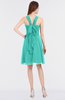 ColsBM Jessica Blue Turquoise Modern Spaghetti Sleeveless Zip up Knee Length Ruching Bridesmaid Dresses