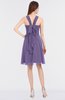 ColsBM Jessica Chalk Violet Modern Spaghetti Sleeveless Zip up Knee Length Ruching Bridesmaid Dresses