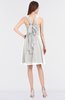 ColsBM Jessica Cloud White Modern Spaghetti Sleeveless Zip up Knee Length Ruching Bridesmaid Dresses
