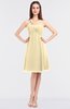 ColsBM Jessica Cornhusk Modern Spaghetti Sleeveless Zip up Knee Length Ruching Bridesmaid Dresses