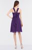 ColsBM Jessica Dark Purple Modern Spaghetti Sleeveless Zip up Knee Length Ruching Bridesmaid Dresses