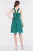ColsBM Jessica Emerald Green Modern Spaghetti Sleeveless Zip up Knee Length Ruching Bridesmaid Dresses