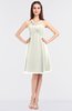 ColsBM Jessica Ivory Modern Spaghetti Sleeveless Zip up Knee Length Ruching Bridesmaid Dresses