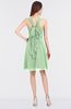 ColsBM Jessica Light Green Modern Spaghetti Sleeveless Zip up Knee Length Ruching Bridesmaid Dresses