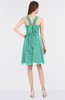 ColsBM Jessica Mint Green Modern Spaghetti Sleeveless Zip up Knee Length Ruching Bridesmaid Dresses