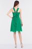 ColsBM Jessica Pepper Green Modern Spaghetti Sleeveless Zip up Knee Length Ruching Bridesmaid Dresses