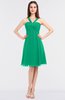 ColsBM Jessica Sea Green Modern Spaghetti Sleeveless Zip up Knee Length Ruching Bridesmaid Dresses